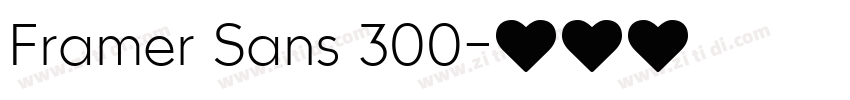 Framer Sans 300字体转换